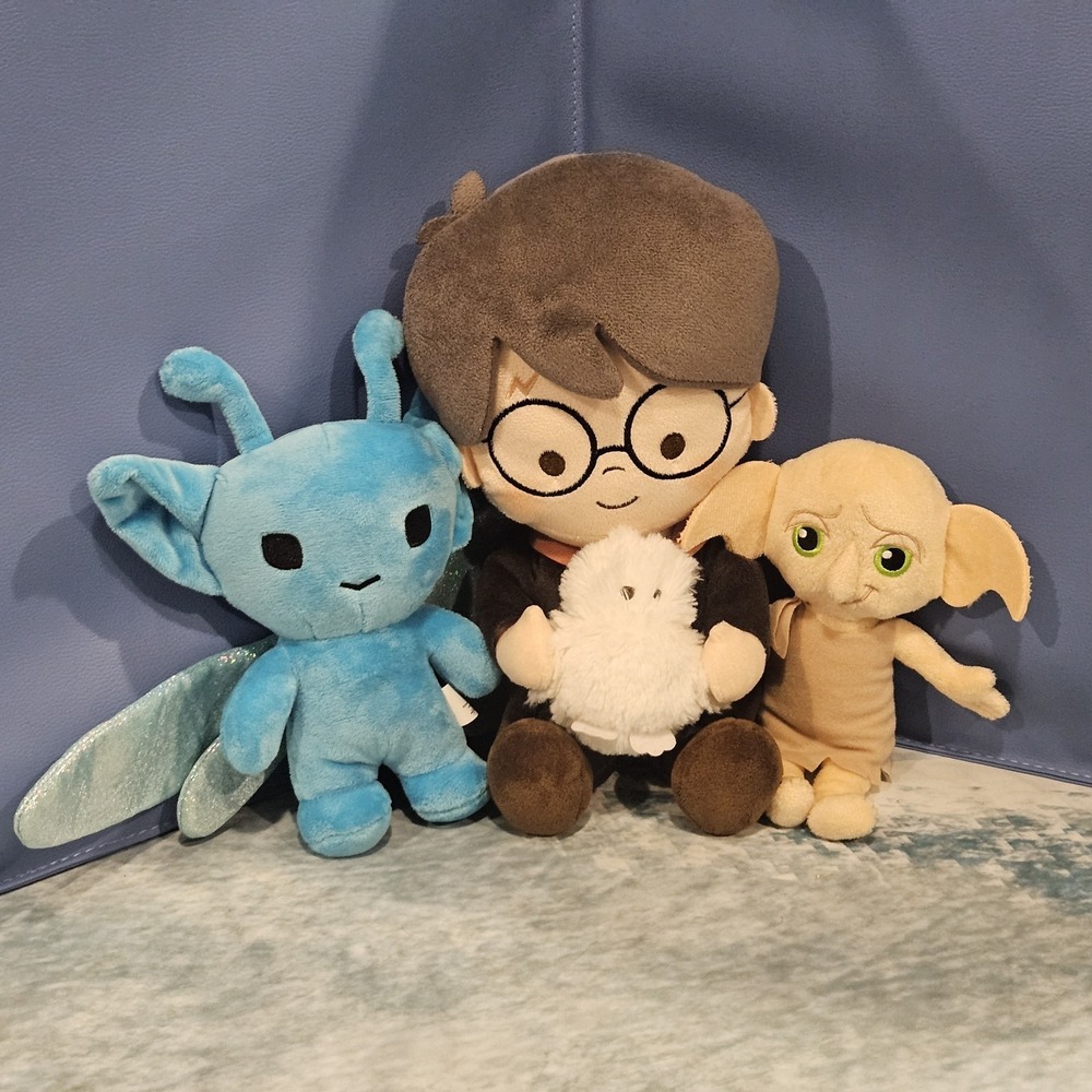 Harry Potter Plush Bundle Harry Hedwig Dobby‎ Cornish Pixie Stuffed Animals
